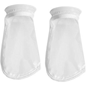 2 Pack 100 Micron 4" Plastic Ring, 9" Short Bag Nylon Mesh 4 Inch Filter Socks Bags for Aquarium Marine Reef Sump