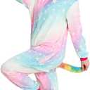 Adult Onesie Unicorn Pajamas for Women Adult Christmas Halloween Cosplay Costume Sleepwear, X-Large, Galactic Starry