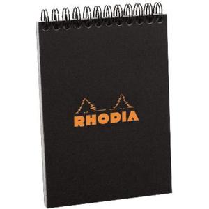 Rhodia Wirebound Pad 6X8.25 Black Grid
