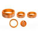 SENSHINE Knob Covers for Ford Maverick 2025 Gear Shift Switch 4WD Engine Start Stop Button Cap Ring Headlight Control Volume Radio Center Console Knob Cover Interior Accessories 5Pcs (Orange)