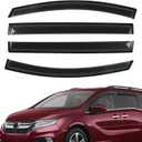 4PCS Rain Guards Window Visors Wind Deflector Fits for 2018-2026 Honda Odyssey, Front & Rear Outside Mount Vent Shade, Tape-on Vent Visors, 2019 2020 2021 2022 2023 2024 2025