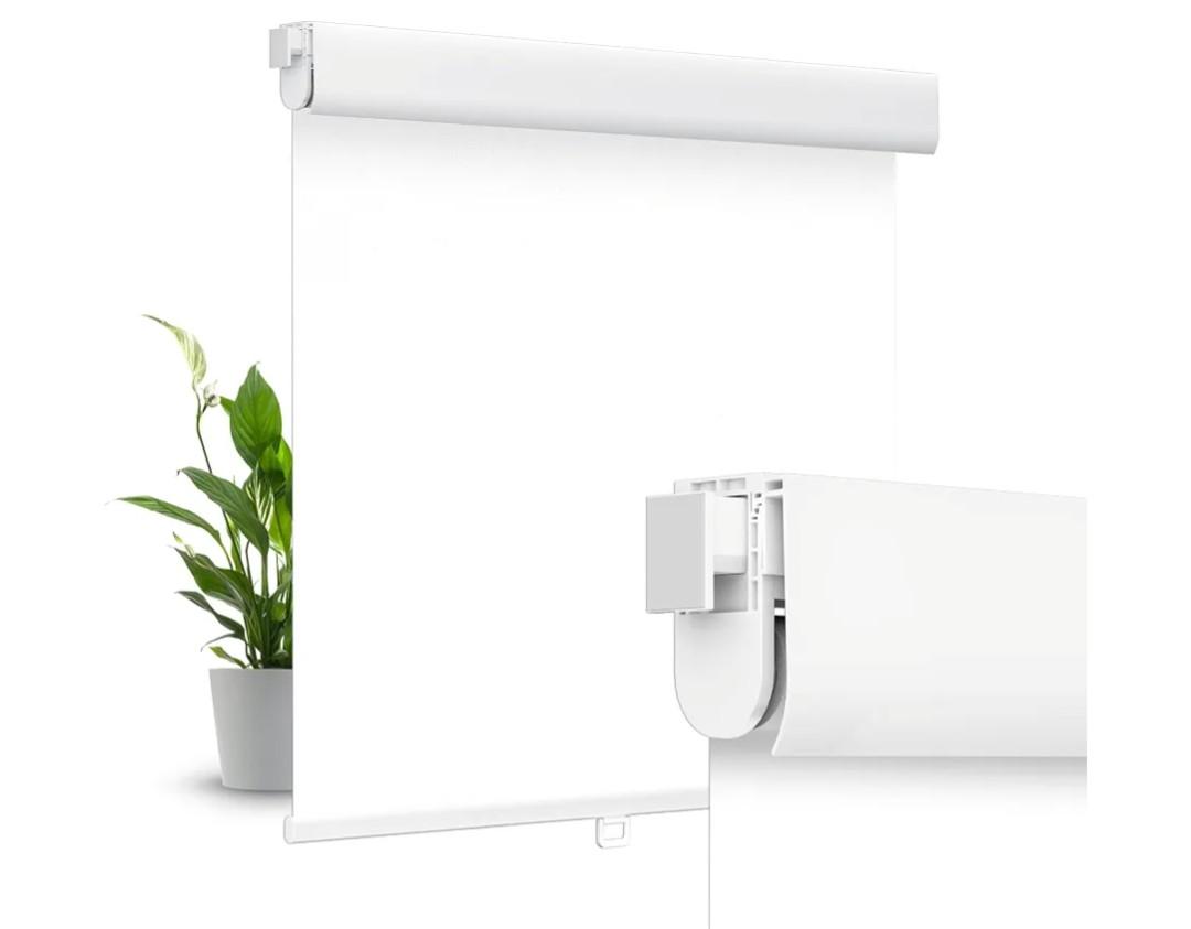 Allesin zen No Drill No Tools Blackout Roller Shades for Windows, (White 31 x 48), Renter-Friendly, UV Protection, no-Drill Pull-Down Blinds for Home, Bedroom, Office, Living Room