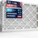 TruFilter Compatible with AprilAire 413 Replacement Filter for AprilAire (2-Pack) - MERV 13 - MADE IN USA - HVAC AC Furnace Filters Allergies, Mold, Bacteria, Smoke, MPR 1900 FPR 10 Air Filter 16x25x4