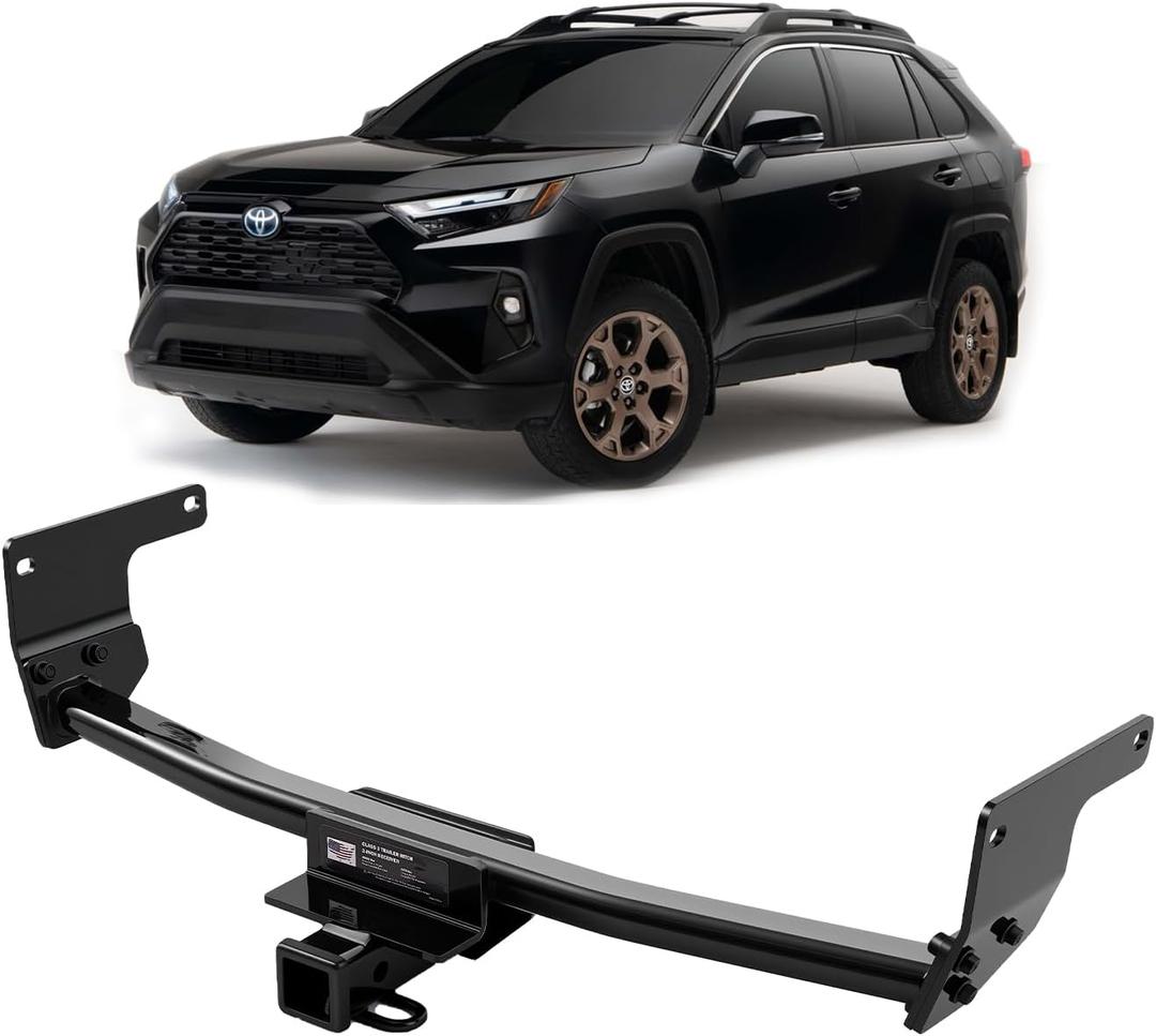Class 3 Trailer Hitch 2-Inch Receiver Compatible with Toyota RAV4 & RAV4 Prime 2019-2025| 4,500 lbs GTW / 675 lbs TW | Rugged Steel, Rust-Resistant | Bolt-On Installation