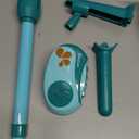 Kids Bluetooth Karaoke Machine with Adjustable Stand, 5-in-1 Karaoke Microphone Toy with Voice Changer, Singing Recorder, Speaker & Lights – Birthday for Girls Boys-Green