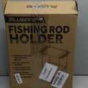 PLUSINNO 3 Tier Fishing Rod Holder, Fishing Pole Holders for Garage, Fishing Rod Rack Fishing Rod Storage Up to 8 Rods, Fishing Gear Tackle Box Fishing Equipment Organizers, Fishing Gifts for Men