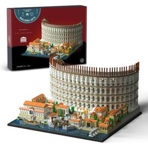 Givenni Architecture The Roman Colosseum Building Sets; Collectible Model for Adults; Home Dcor Model Building Kit, Creative DIY Activity, Famous Landmarks Collection (3989Pieces)