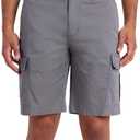 UNIONBAY Men's Relaxed Fit Flex Waist Cargo Short (30, Gray)