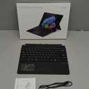 Aulaiiex Microfiber Leather Keyboard for Surface Pro 11/10/9/8/X, Bluetooth Keyboard Type Cover with Palm Rejection Touchpad, Pen Holder, Type-C Charging, 7-Color Backlight for Microsoft Surface Pro