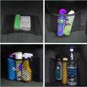 6 Pcs Mesh Cargo Net Universal Stretchable Elastic Rv Storage Netting with Adhesive Tape 4 Different Sizes Pocket Car Storage Net for Trunk Rv Boat Car Kitchen Cabinet Closet Home