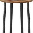 HOOBRO Side Table, Round End Accent Table with Sturdy Metal Frame, 15.7" Round Nightstand, for Living Room, Bedroom, Balcony, Office, Rustic Brown BF95BZ01