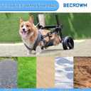 BECROWM Dog Wheelchair for Back Legs, Light Weight Dog&Cat&Pets Wheelchairs Cart with Disabled Hind Legs Walking, Adjustable Doggy Wheelchair- Cart with Wheels for Back Legs- (Grey, Large（L）for 40-50 Pound)