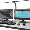 Desk lamp,LED Desk Lamps for Home Office,EyeCare Architect Lamp for Desk with Clamp,Dual Screen Computer Monitor Gooseneck Smart Light:24W100 Lighting Models Adjustable Table Lamp for Study Drafting