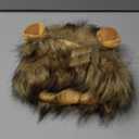 Lion Mane Wig for Cat, Funny Pet Cat & Puppy Costumes for Halloween & Christmas, Funny Pet Clothing Accessories (Medium, Black & Light Brown)
