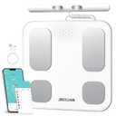 8 Electrode Bathroom Scale for Body Weight, 400 lbs Digital Weighing Scale Smart Body Fat Scale with BMI, Body Fat, Muscle Mass, 50+ Metrics Full Body Composition Analyzer with App LED Handle