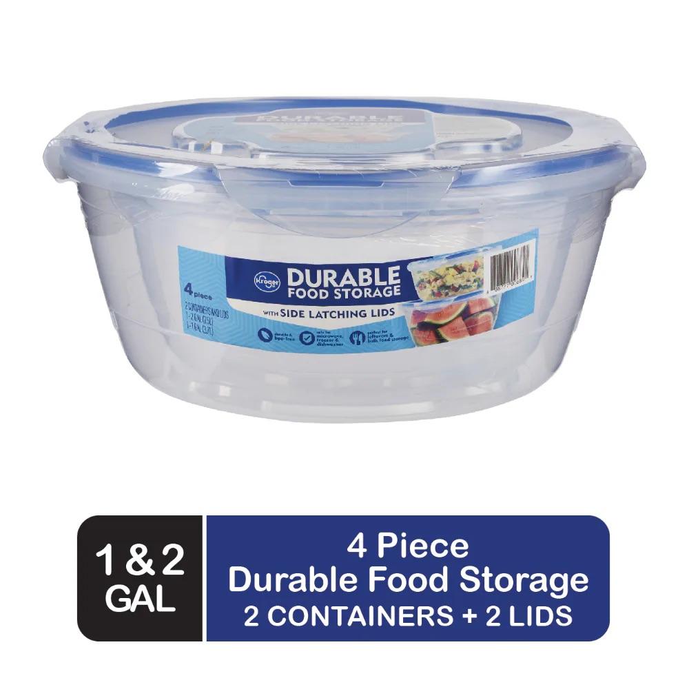 Kroger® BPA-Free Durable Plastic Food Storage Container With Lid Set ,Food Storage