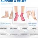 IRAMY Ankle Compression Socks for Women Men Plantar Fasciitis Relief 3/5 Pairs Cushioned Athletic Running Socks (L)