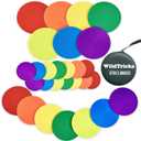 14 Pcs Non Slip Agility Markers Poly Spots, 4 inches Floor Dots Spot Markers for Gym,PE Equipment,Rubber Circles Multiple Color Sports Markers