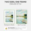 Homeforia 13x17 Green Picture Frame, High-End Metal, 10x14 Mat, Glass | High End Aluminum, Tempered Glass, Acid-Free 10x14 Removable Mat, 13x17 in Edge-to-Edge Display 17x13, Wall Kit, Set Of 1