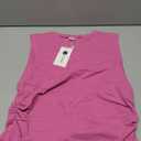 Women's Workout Tank Tops 2025 Summer Yoga Shirts Athletic Top Gym/Running Cropped Tank Tops (Pink) L