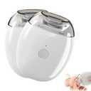 2 Pcs Universal Automatic Fingernail Grinder, 2026 Portable 3 in 1 Electric Nail Clippers with LED Light & 3 Speeds, Silent Auto Fingernail Cutter and Polishing Trimmer