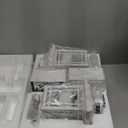 Outdoor Wall Light with GFCI Outlet, 2-Pack Motion Sensor Exterior Lighting Fixtures Wall Mount, White Front Porch Lantern Wall Sconce, Outdoor Garage Lights with Adjustable Sense Range