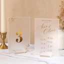 UNIQOOO 2" Clear Acrylic Stand | 18 Pack 3mm Slot Wedding Sign Holders, Perfect for Wedding, Table Number, Exhibition, Office, Restaurant, Business