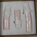 MOUGIGI Family Face Vases Set of 3  Cute Handmade Ceramic Bud Vases for Pretty Flowers  Unique Modern Decor  Aesthetic Small Flower Holders for Home Elegance