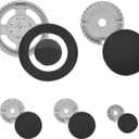 Gas Stove Burner Covers Cooker Hat Set, Lid Upgraded Oven Gas Hob Burner Crown Flame Cap, Replacement Caps Stove Burner Head Parts, Fits for Most Gas Stove Burners, 5 Pack