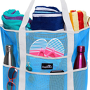 Mesh Sand Free Bag - Strong Lightweight Bag For Beach & Vacation Essentials. Tons of Storage!