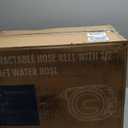 Giraffe Tools Retractable Garden Hose Reel 1/2 Inch x 130 ft, Super Heavy Duty, Any Length Lock, Slow Return System, Wall Mounted and 180 Deg Swivel Bracket