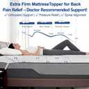 WEUP Extra Firm Twin XL Mattress Topper 3in Mattress for Back Pain Relief