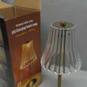 Cordless Table Lamps for Bedroom,Gold Cordless Battery Operated Table Lamp Rechargeable Decorative Bedside Dimmable Nightstand Lamp Small Touch Crystal Table Lamp,3 Color LED Lamp 2600mAh (Vintage)