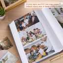 1DOT2 Photo Album 4x6 420 Photos With Writing Space, Linen Cover With Memo Slip-in Pockets, Pictures Album Book for Wedding, Kids, Travel, Family, Baby (Gray)