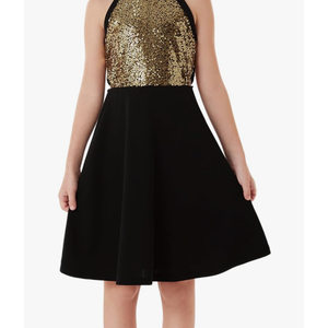GRACE KARIN Girls Sequin Party Dress Holiday Birthday Dance Formal Halter Cutout Waist Trendy Prom Dress Size 12 Year