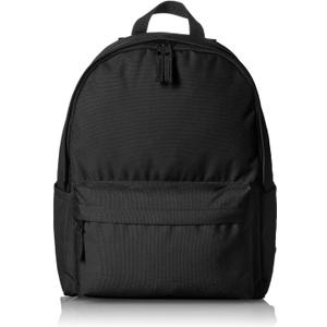 Amazon Basics Backpack for School, Travel, Study with Padded Adjustable Shoulder Straps, Spacious Compartment, Water Bottle Pockets, Durable Classic Design, Black