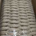 DEXI Jute Door Mat for Front Entryway, 31x47 Braided Woven Doormat Outside Entrance, Dirt Trapper Natural Fiber Entry Mats for Patio, Brown