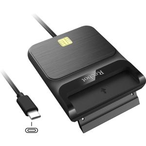 Recbot CAC Reader USB C, CAC Reader Military USB C, Smart Card Reader Common Access CAC Card Reader Military, Compatible with Windows, Mac OS and Linux