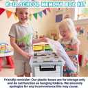School Memory Box Organizer K-12 Memory Book School Years Keepsake Organizer with 24 Different Stages Memories Questionnaires 24 Colored File Folders 2 Labels for Kids Storage Pictures File Keeper