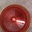 24 PCS Plastic Ribbed Martini Glasses 10 oz Detachable Gold Rim Red Ribbed Coupe Glasses Vintage Christmas Martini Cocktail Glass for Bar,Margarita,Gin,Tequila, Desserts and Snacks