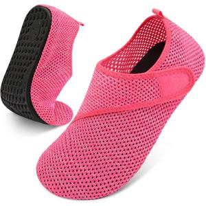 BARERUN Barefoot Quick-Dry Water Sports Shoes Aqua Socks for Swim Beach Pool Surf Yoga for Women Men (4.5-5.5 Women/3-4 Men, Knit Rose)