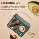 Baolira Retro Bluetooth Speaker, Portable Wireless Speaker with Crystal Clear Stereo Sound, Retro Decor for Bedroom Office Kitchen, Birthday Gifts Ideas for Women Men Teens (Green)