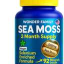Wildcrafted Irish Sea Moss Capsules  Chondrus Crispus or Sea Moss Advanced with Biotin, Niacinamide, Vitamins  Multimineral Supplement  Alternative to Irish Seamoss Gel  60 Seamoss Pills EXP: 08/2026