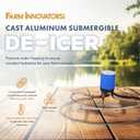 Farm Innovators 1500 Watt Cast Aluminum Submergible Water Tank Heater Deicer with Self Regulating Thermostat for Farm and Home, Silver