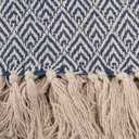 DII Diamond Throw Collection Cotton Woven, 50x60, Nautical Blue