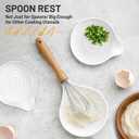 Nucookery Utensil Holder with Spoon Rest, 6.4'' Large Ceramic Kitchen Utensil Crock, Heavyweight Countertop Organizer Holds 1015 Utensils, Easy Clean, Non-Slip Cork Base