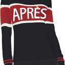 Women Turtleneck Sweaters Stripe Sleeve Lightweight Shirts Apres Ski Tops Fashion Winter Thermal Outfits (Large, Black_red)