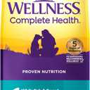 Wellness Complete Health Adult Dry Dog Food, Wholesome Grain Kibble, Natural, Chicken Free, Whitefish and Sweet Potato Recipe, 30 lb Bag (EXP 10/15/27)