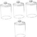 4 Piece Makeup Box Organizer Partition Storage Bins Covered Cosmetics Containers