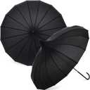 Queekay 2 Pcs Gothic Pagoda Umbrella 36" Large Retro Parasol for Rain or Sun, Wedding Umbrella, Vampire & Gothic Lover Gifts